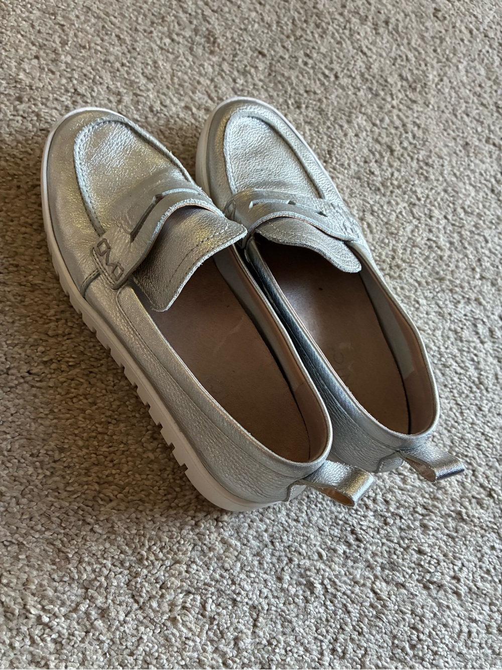 Vionic Uptown Metallic Slip-On Penny Loafers